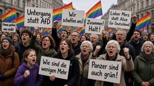 Die Anti-AfD-Demonstranten: Meister der Selbstzerstörung - Sie schreien gegen die Spaltung und zementieren sie, während die Regierungspolitik sie und das Land ruiniert