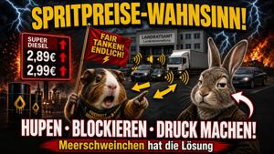 Spritpreise und Autofahrer-Aufstand: Hupen, blockieren, Landräte nerven - sonst fliegt der Laden regional um die Ohren!